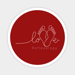 Love Reflexology (white design) Magnet